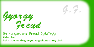 gyorgy freud business card